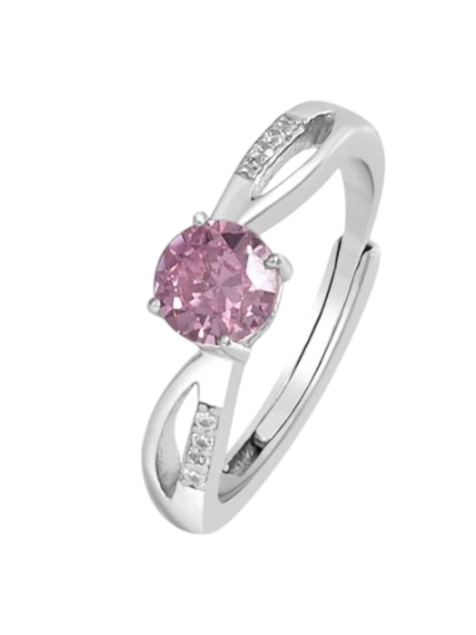 Solitaire 925 Sterling Silver CZ Stone Light Weight Ring For Women By Kesardeep Impex